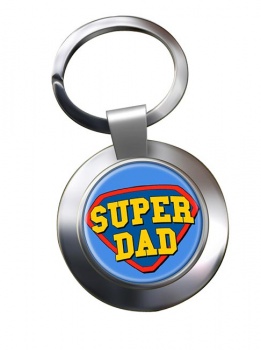 Super Dad Chrome Key Ring