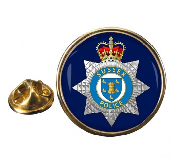 Sussex Police Round Pin Badge