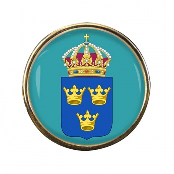 Sveriges riksvapen (Sweden) Round Pin Badge