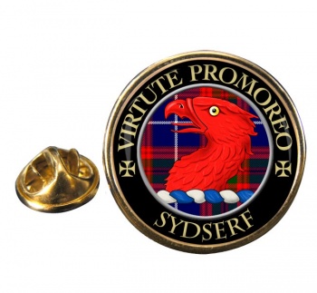 Sydserf Scottish Clan Round Pin Badge