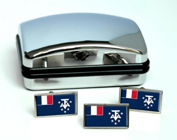 Territoire des Terres australes et antarctiques francaises (TAAF) Flag Cufflink and Tie Pin Set