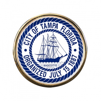 Tampa FL Round Pin Badge