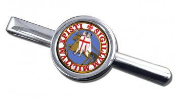 Knights Templar Seal Round Tie Clip