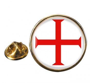 Knights Templar Cross Round Pin Badge
