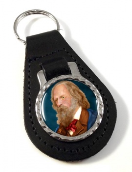 Alfred Lord Tennyson Leather Key Fob