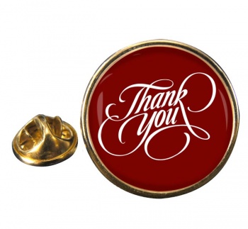 Thank You Round Pin Badge