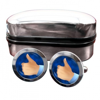 Thumbs Up Round Cufflinks