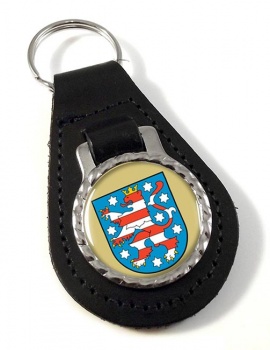 Thuringen (Germany) Leather Key Fob