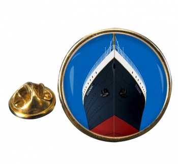 Launch of RMS Titanic Round Lapel