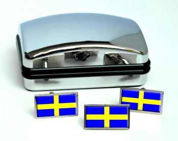Toulon (France) Flag Cufflink and Tie Pin Set