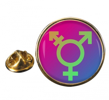 Transgender Symbol Round Pin Badge