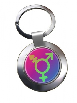 Transgender Symbol Chrome Key Ring