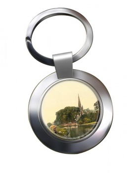 Trinity Church Stratford-upon-Avon Chrome Key Ring