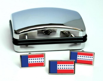 Tuamotus Flag Cufflink and Tie Pin Set