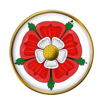 Tudor Rose Round Pin Badge
