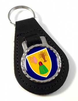 Turks and Caicos Islands Leather Key Fob