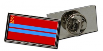 Turkmen Soviet Flag Pin Badge