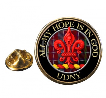 Udny Scottish Clan Round Pin Badge