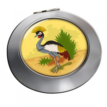 Uganda Badge Round Mirror