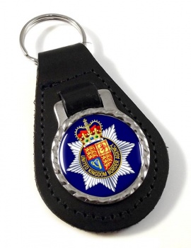 UK Border Agency Leather Key Fob