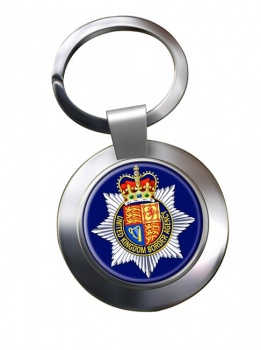 UK Border Agency Chrome Key Ring