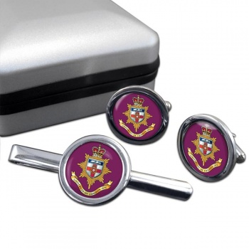 University of London OTC (British Army) Round Cufflink and Tie Clip Set