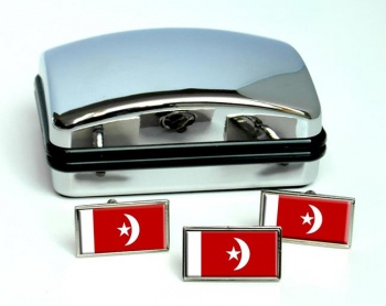 Umm al-Quwain UAE Flag Cufflink and Tie Pin Set