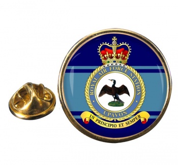 RAF Station Upavon Round Pin Badge