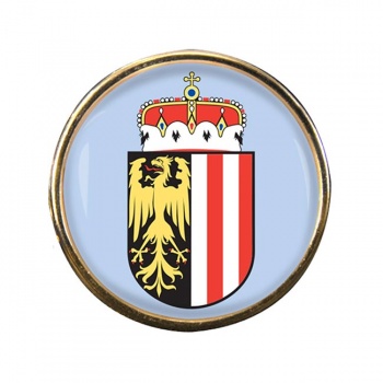 Upper Austria Oberosterreich Round Pin Badge