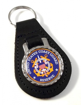 United States Coast Guard Reserve Leather Key Fob