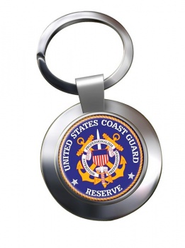 United States Coast Guard Reserve Chrome Key Ring