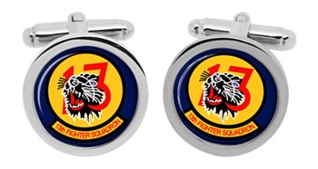 13th Fighter Squadron USAF Cufflinks in Box