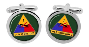 1st Armored Division US Army Cufflinks in Box