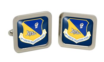 27th Special Operations Wing USAF Square Cufflinks in Box
