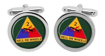 2nd Armored Division US Army Cufflinks in Box