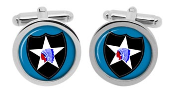 2nd Infantry Division US Army Cufflinks in Box