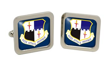52d Fighter Wing USAF Square Cufflinks in Box