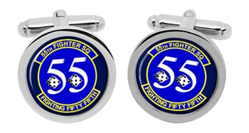 55th Fighter Squadron USAF Cufflinks in Box