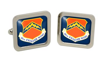 56th Fighter Wing USAF Square Cufflinks in Box