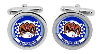 58th Fighter Squadron USAF Cufflinks in Box