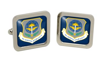 62d Airlift Wing USAF Square Cufflinks in Box