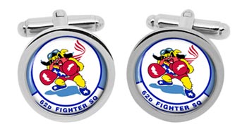 62d Fighter Squadron USAF Cufflinks in Box