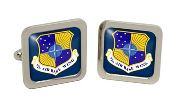 72d Air Base Wing USAF Square Cufflinks in Box