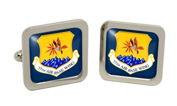 77th Air Base Wing USAF Square Cufflinks in Box