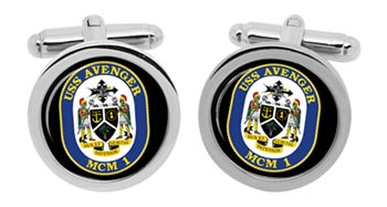 USS Avenger (MCM-1) Cufflinks in Box