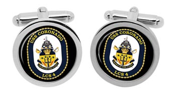 USS Coronado (LCS-4) Cufflinks in Box