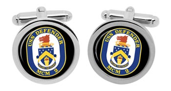 USS Defender (MCM-2) Cufflinks in Box