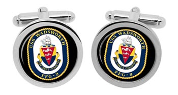 USS Wadsworth (FFG-9) Cufflinks in Box