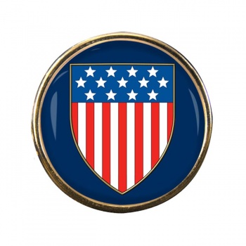 United States Round Pin Badge