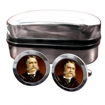 President Chester Arthur Round Cufflinks